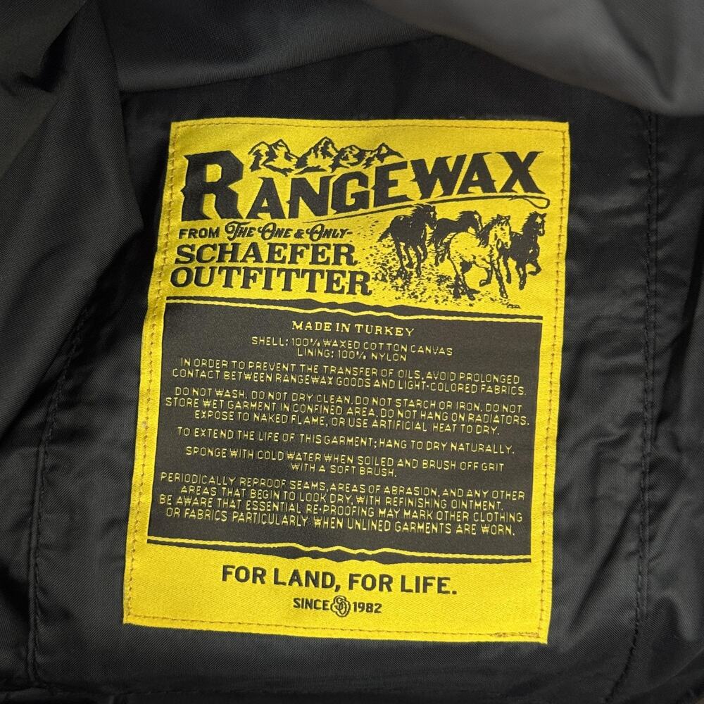 Schaefer Outfitter Rangewax Summit Jacket Mens Medium Brown Waxed Cotton Western - Picture 4 of 14